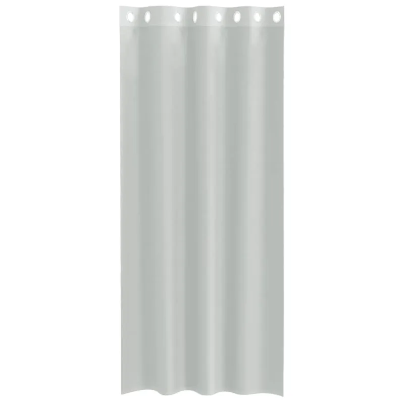 Voile užuolaidos su įvorėmis, 2vnt., šviesiai pilkas, 140x225cm