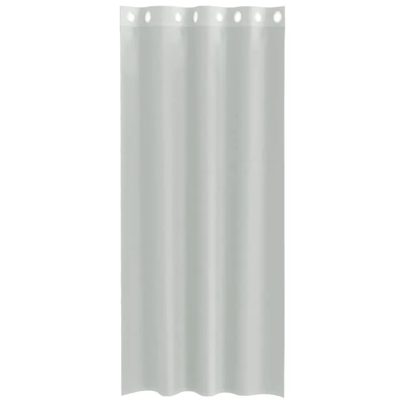 Voile užuolaidos su įvorėmis, 2vnt., šviesiai pilkas, 140x245cm