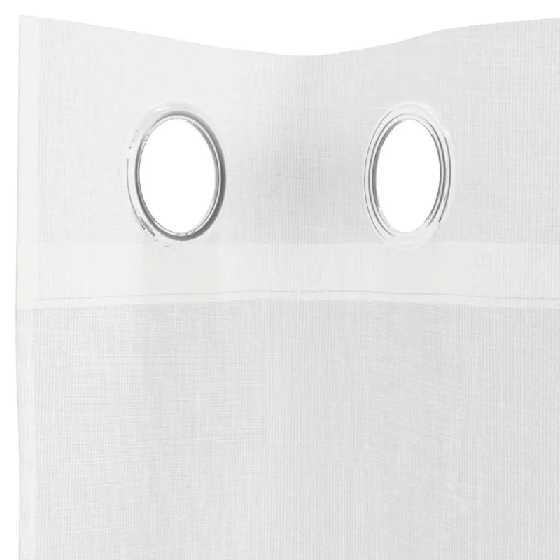 Voile užuolaidos su įvorėmis, 2vnt., baltos spalvos