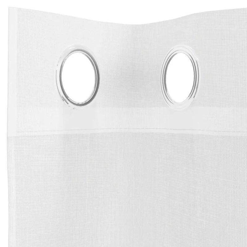 Voile užuolaidos su įvorėmis, 2vnt., baltos spalvos
