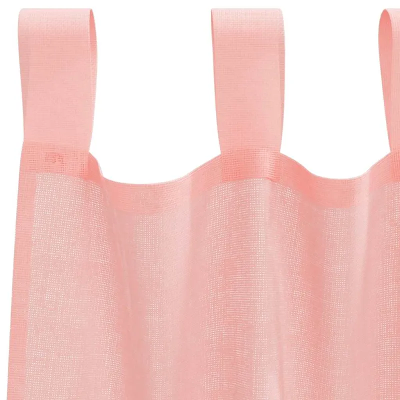 Voile užuolaidos su strypų kišenėmis, 2vnt., rožinės spalvos