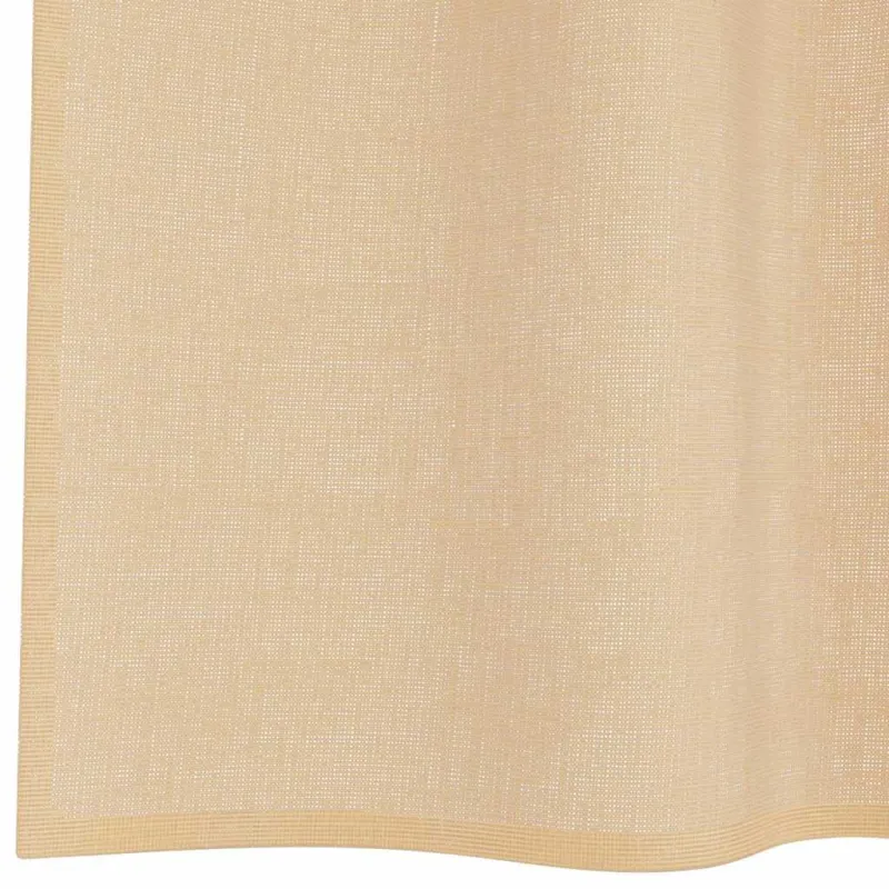Voile užuolaidos su strypų kišenėmis, 2vnt., smėlio spalvos