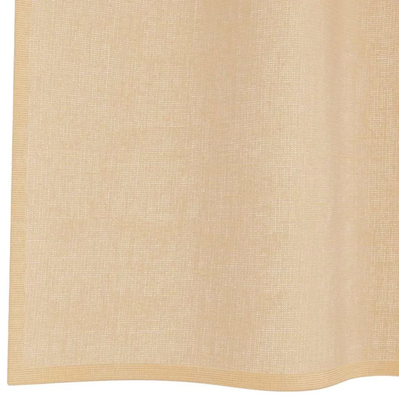Voile užuolaidos su strypų kišenėmis, 2vnt., smėlio spalvos