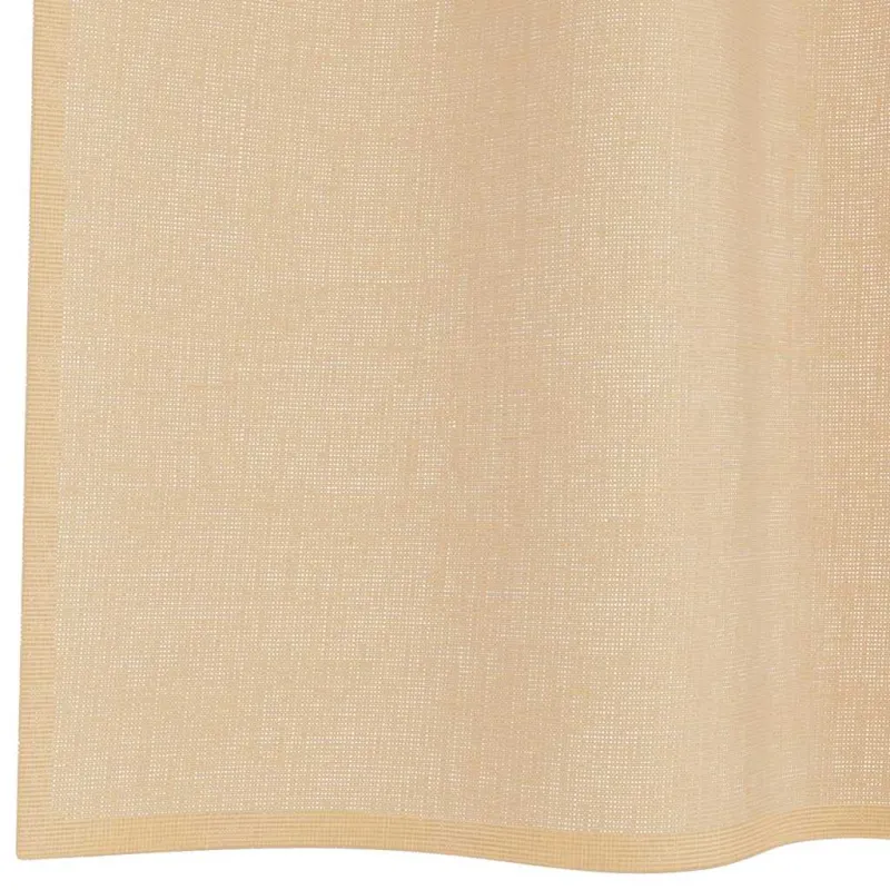 Voile užuolaidos su strypų kišenėmis, 2vnt., smėlio spalvos