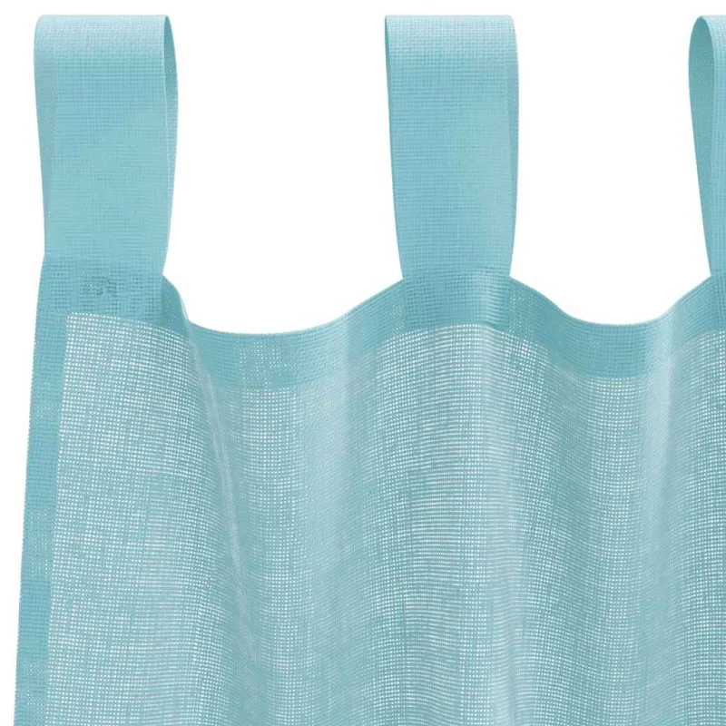 Voile užuolaidos su strypų kišenėmis, 2vnt., turkio spalvos