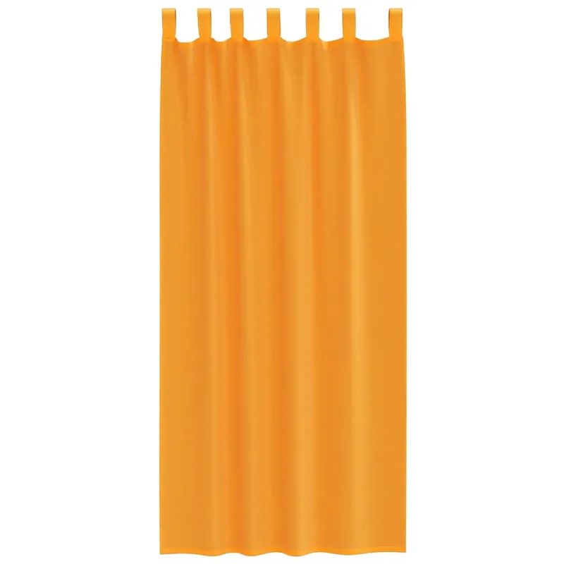Voile užuolaidos su kilpomis, 2vnt., oranžinis, 140x245cm