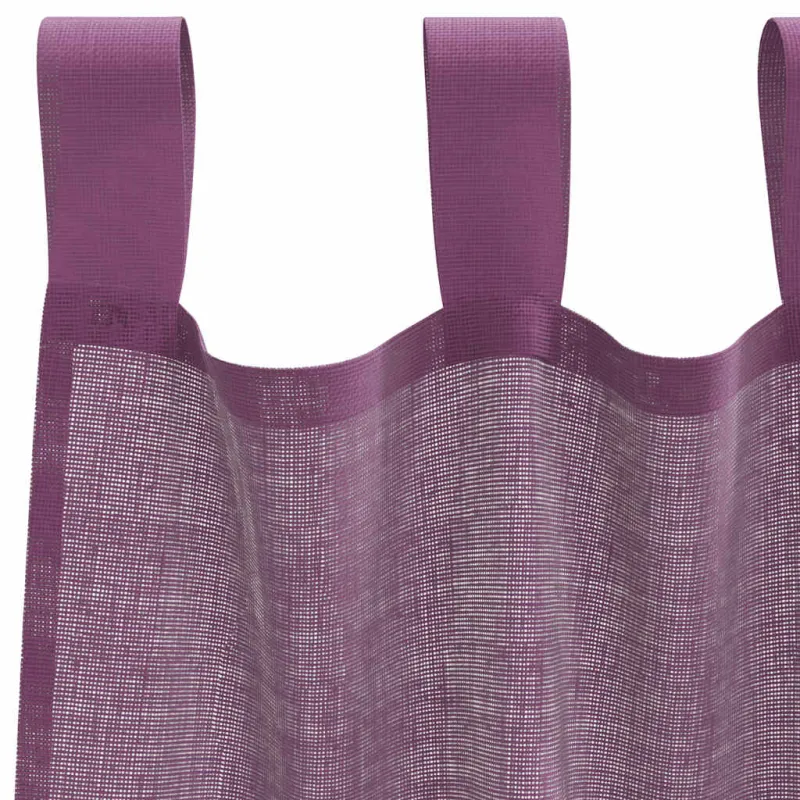 Voile užuolaidos su kilpomis, 2vnt., violetinės sp., 140x245cm