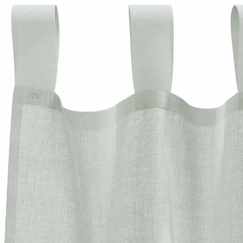 Voile užuolaidos su kilpomis, 2vnt., šviesiai pilkas, 140x260cm