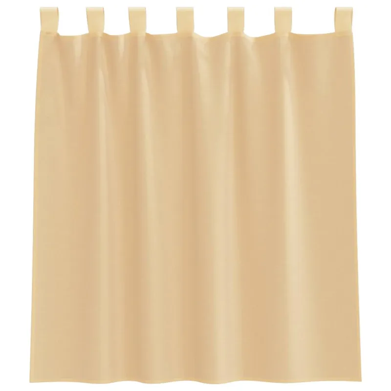 Voile užuolaidos su kilpomis, 2vnt., smėlio spalvos, 140x140cm