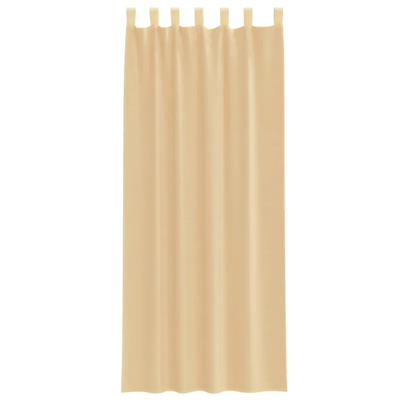 Voile užuolaidos su kilpomis, 2vnt., smėlio spalvos, 140x260cm