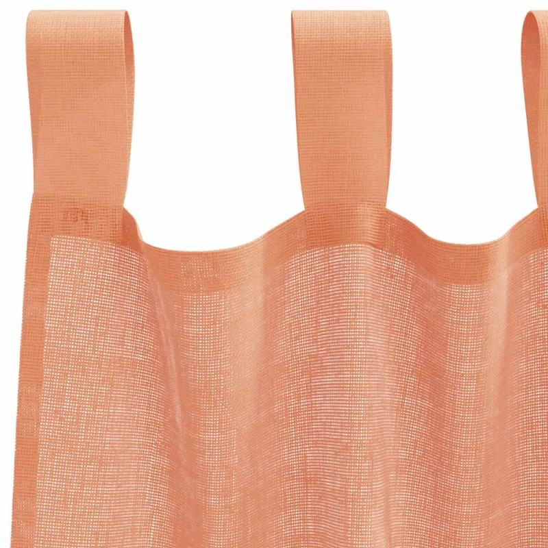 Voile užuolaidos su kilpomis, 2vnt., terakota sp., 140x260cm
