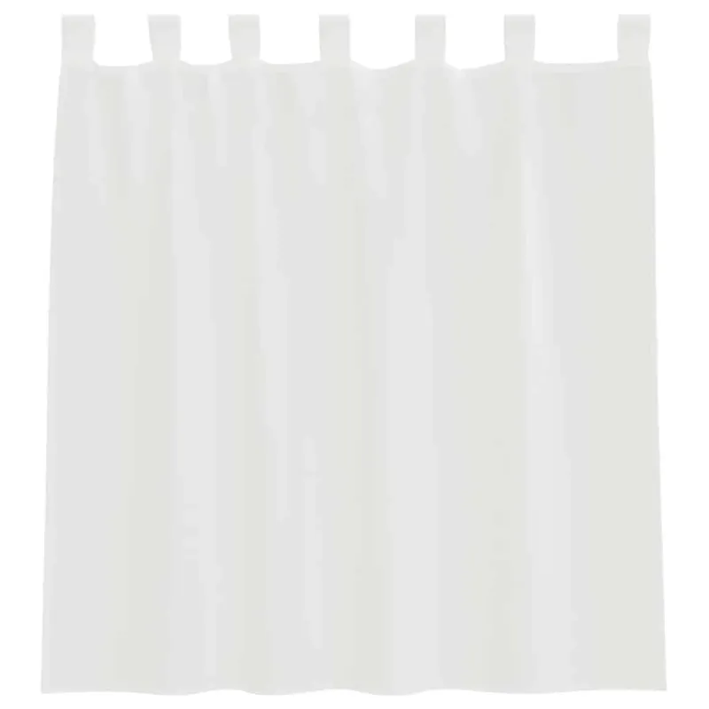 Voile užuolaidos su kilpomis, 2vnt., baltos spalvos, 140x140cm