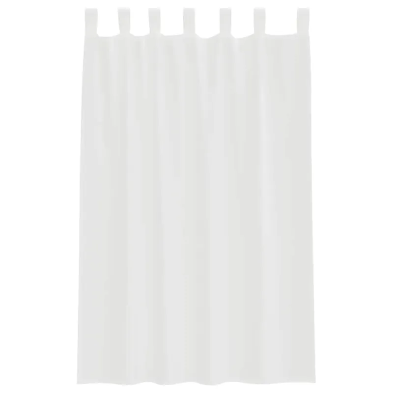 Voile užuolaidos su kilpomis, 2vnt., baltos spalvos, 140x175cm