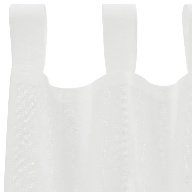 Voile užuolaidos su kilpomis, 2vnt., baltos spalvos, 140x175cm