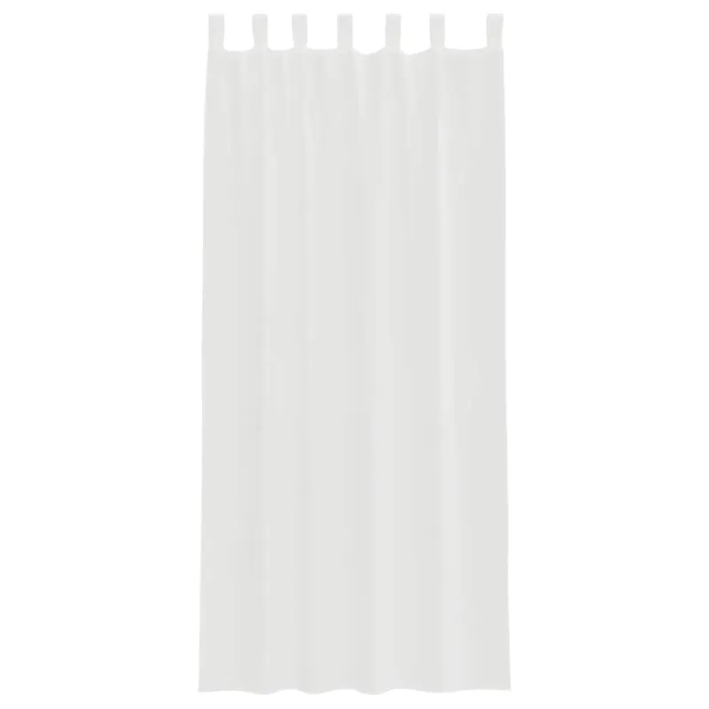 Voile užuolaidos su kilpomis, 2vnt., baltos spalvos, 140x225cm