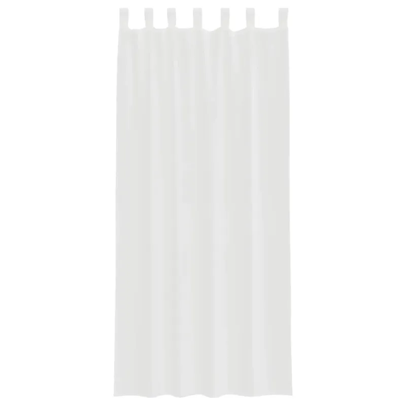Voile užuolaidos su kilpomis, 2vnt., baltos spalvos, 140x245cm