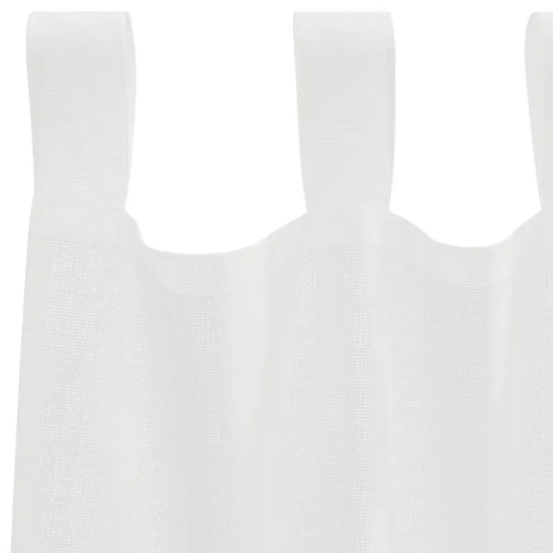 Voile užuolaidos su kilpomis, 2vnt., baltos spalvos, 140x260cm