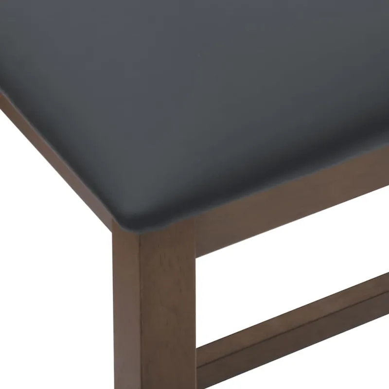 Baro kėdės su pagalvėlėmis 2 vnt Ruda medžio masyvo guma