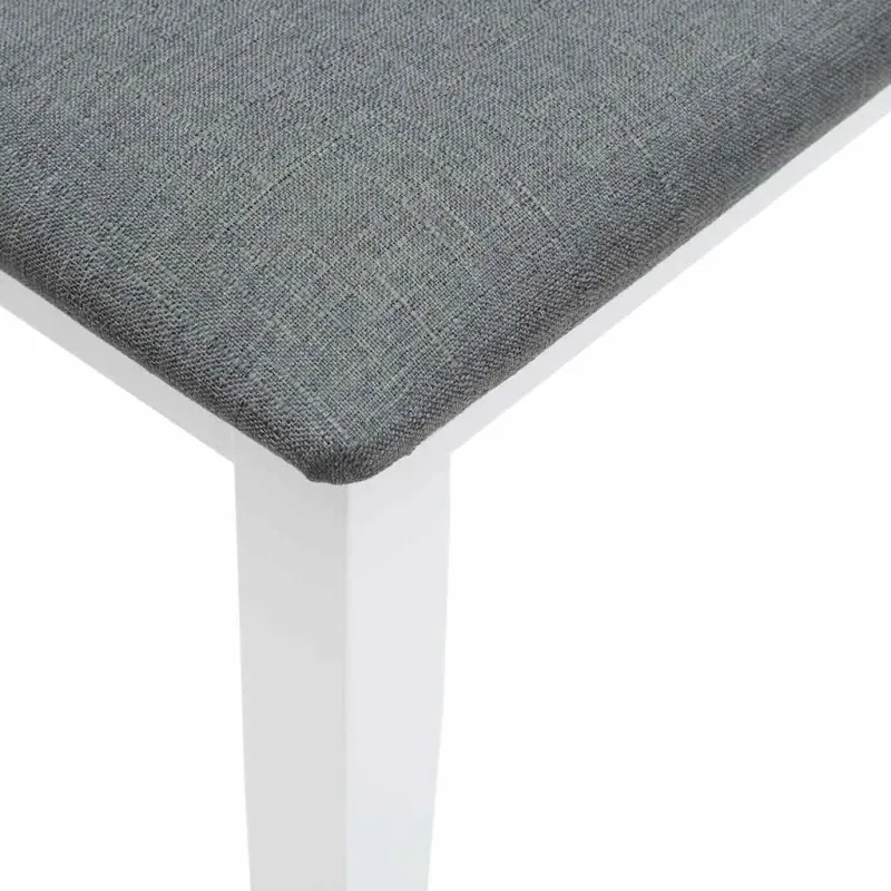 Suoliukas 90 cm Balta medžio masyvo guma