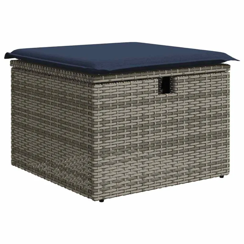 Sodo komplekti, 4 osaa, harmaa, polyrattaniikki, sis. tyynyt