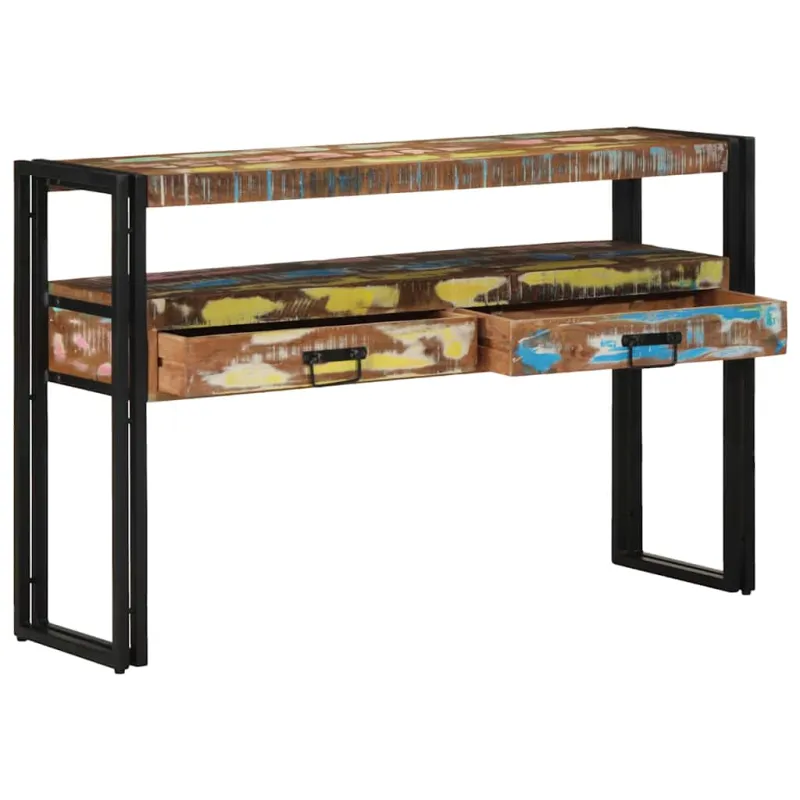 Konsolinis stalas 120 x 33 x 75 cm Kietas atkurtas medis