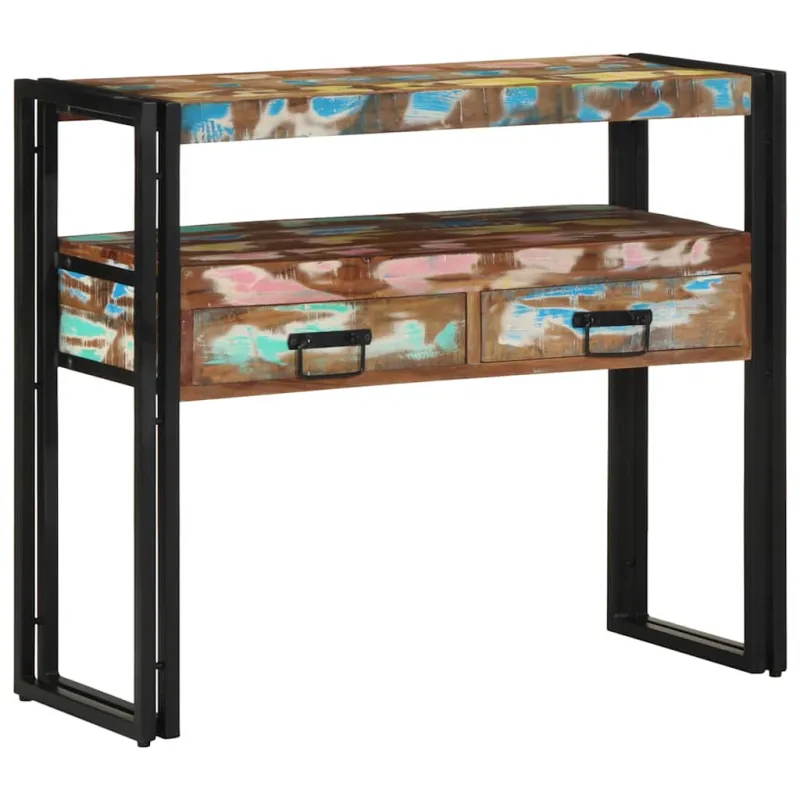 Konsolinis stalas 90 x 33 x 75 cm Kietas atkurtas medis