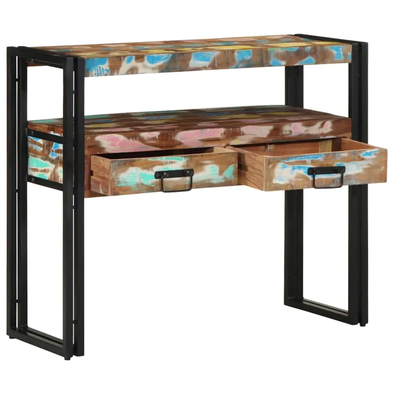 Konsolinis stalas 90 x 33 x 75 cm Kietas atkurtas medis