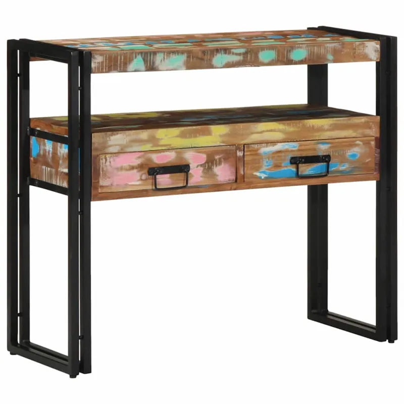 Konsolinis stalas 90 x 33 x 75 cm Kietas atkurtas medis