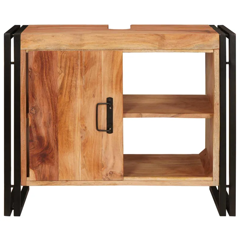 Praustuvo spintelė Ruda 71 x 33 x 58 cm Kietos akacijos mediena