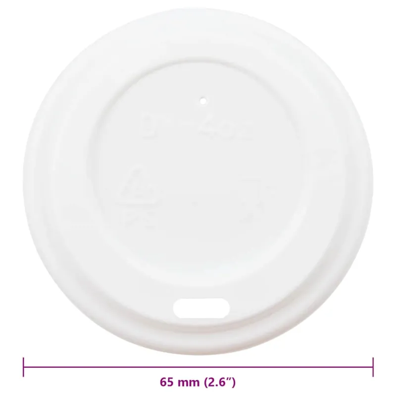 Popieriniai kavos puodelių dangteliai, Ø60mm, 4oz, 1000vnt.