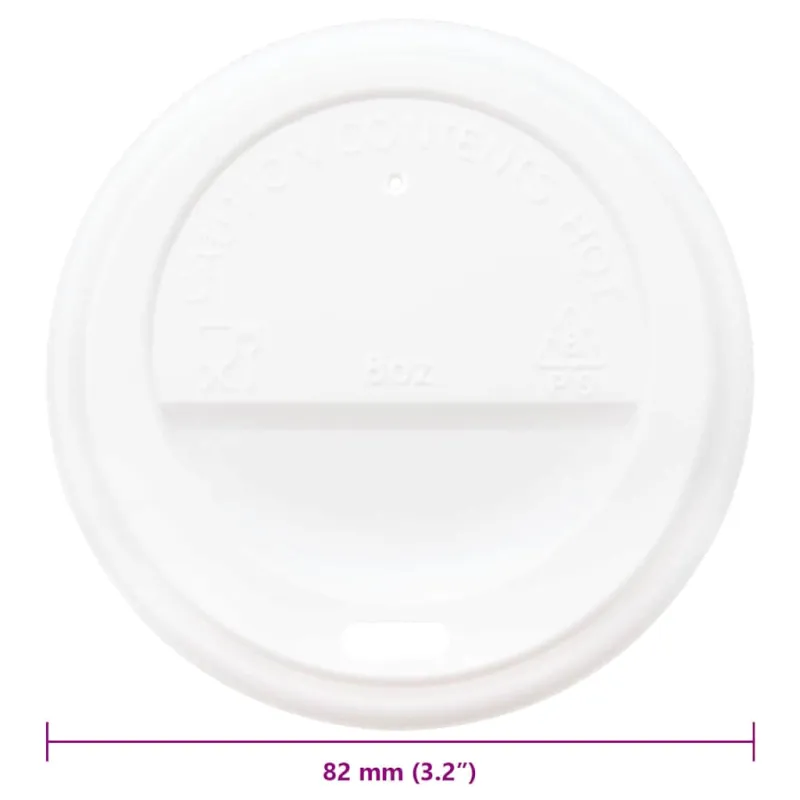 Popieriniai kavos puodelių dangteliai, Ø80mm, 8oz, 1000vnt.