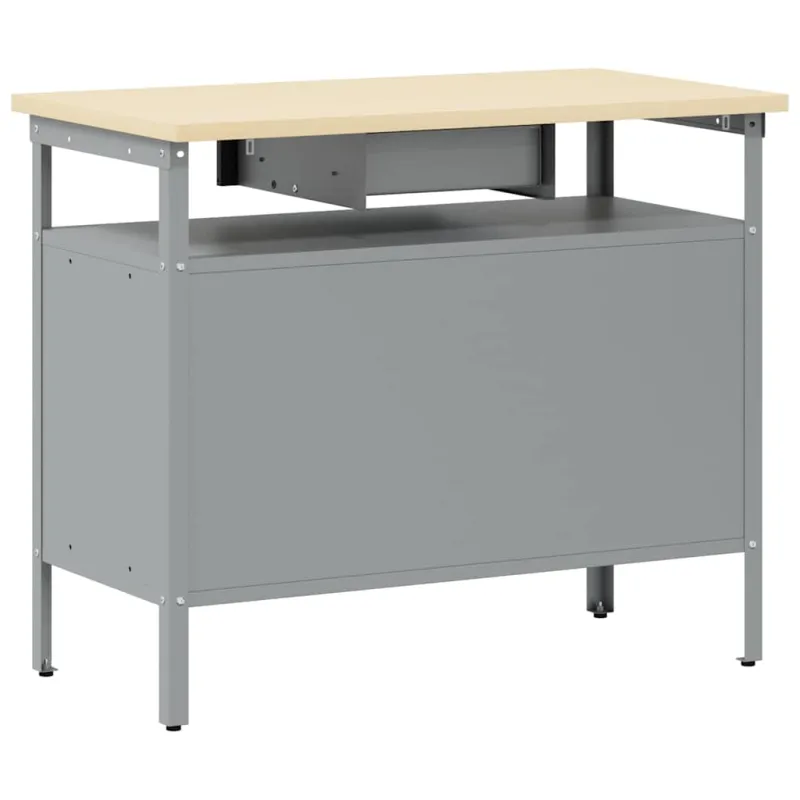 Darbastalis su stalčių Juoda ir pilka 100 x 55 x 85 cm
