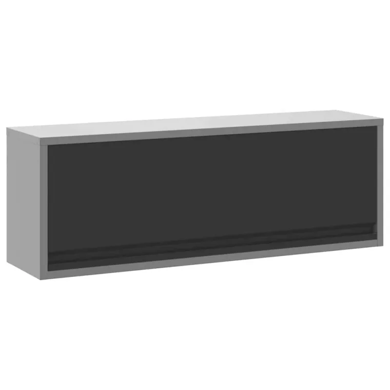 Įrankių spinta su saugykla Juoda ir pilka 100 x 25 x 35 cm