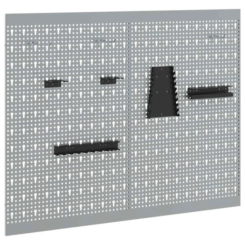 Įrankių sienelė 2 pcs Pilka 100 x 1 x 80 cm