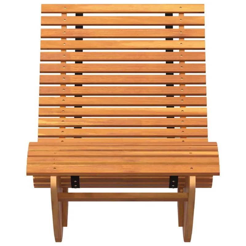 Lova 2 pcs Ruda 154 x 60 x 74 cm Kietos akacijos mediena