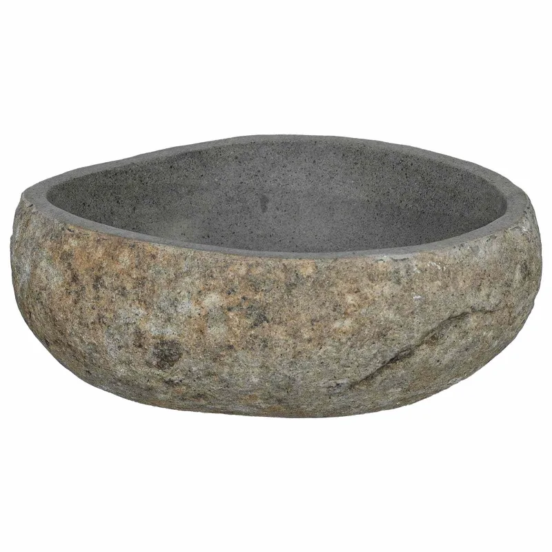 Upių akmens baseinas Šviesiai pilka 45 x 35 x 15 cm Upės Akmuo