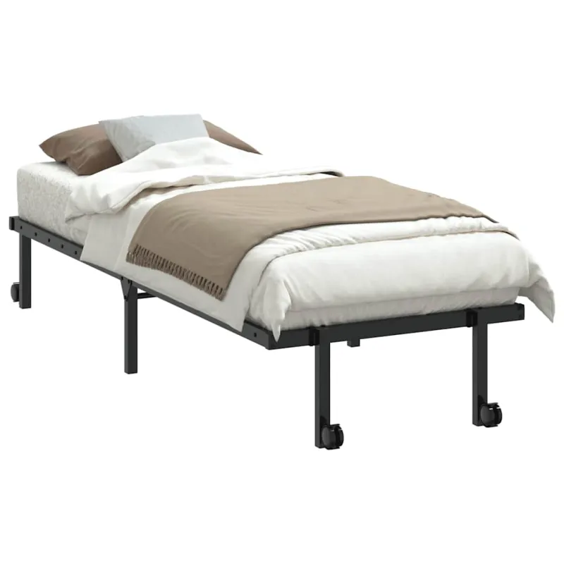 Lovos rėmas be čiužinio Sulankstomas juodas 80x200 cm Plienas