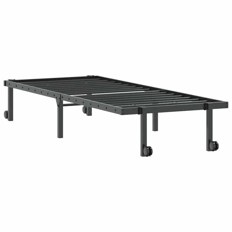 Lovos rėmas be čiužinio Sulankstomas juodas 80x200 cm Plienas