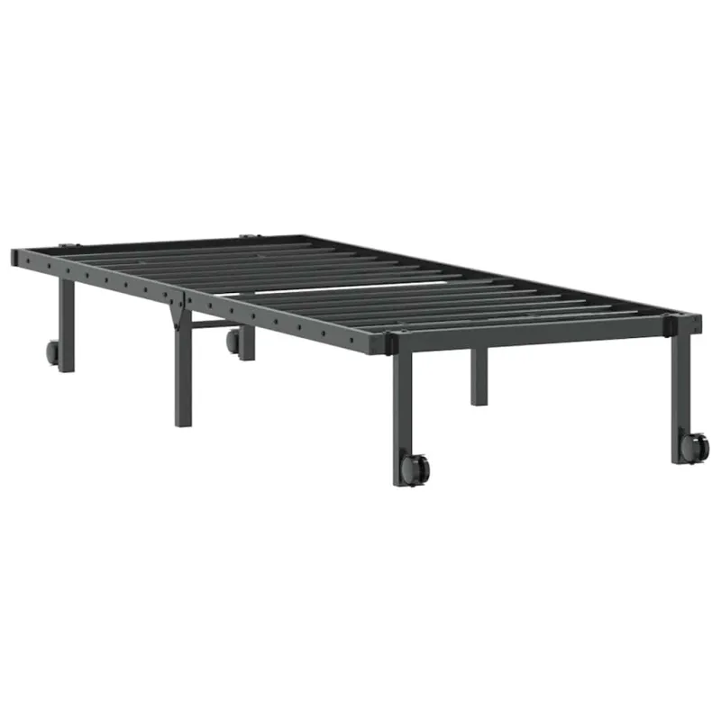Lovos rėmas be čiužinio Sulankstomas juodas 80x200 cm Plienas