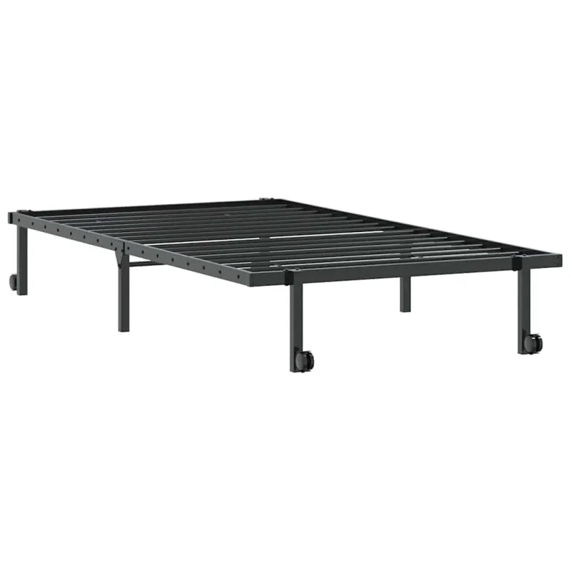 Lovos rėmas be čiužinio Sulankstomas juodas 100x190cm Plieninis
