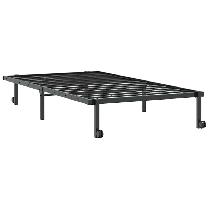Lovos rėmas be čiužinio Sulankstomas juodas 100x190cm Plieninis