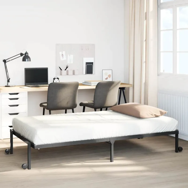 Lovos rėmas be čiužinio Sulankstomas juodas 107x203 cm Plienas