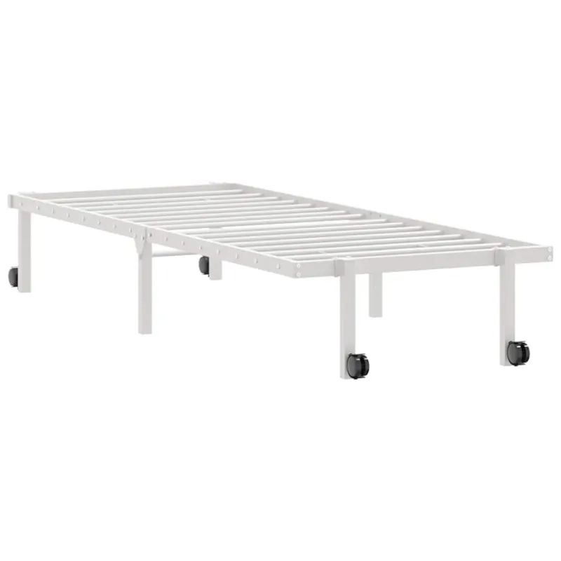 Lovos rėmas be čiužinio Sulankstomas baltas 75x190 cm Plienas