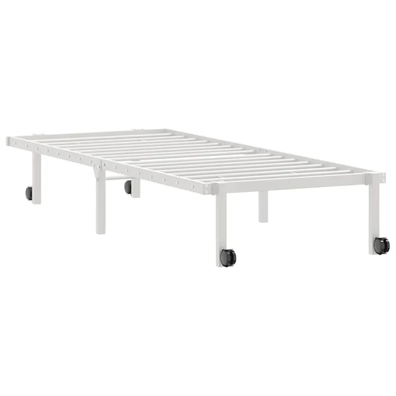 Lovos rėmas be čiužinio Sulankstomas baltas 75x190 cm Plienas