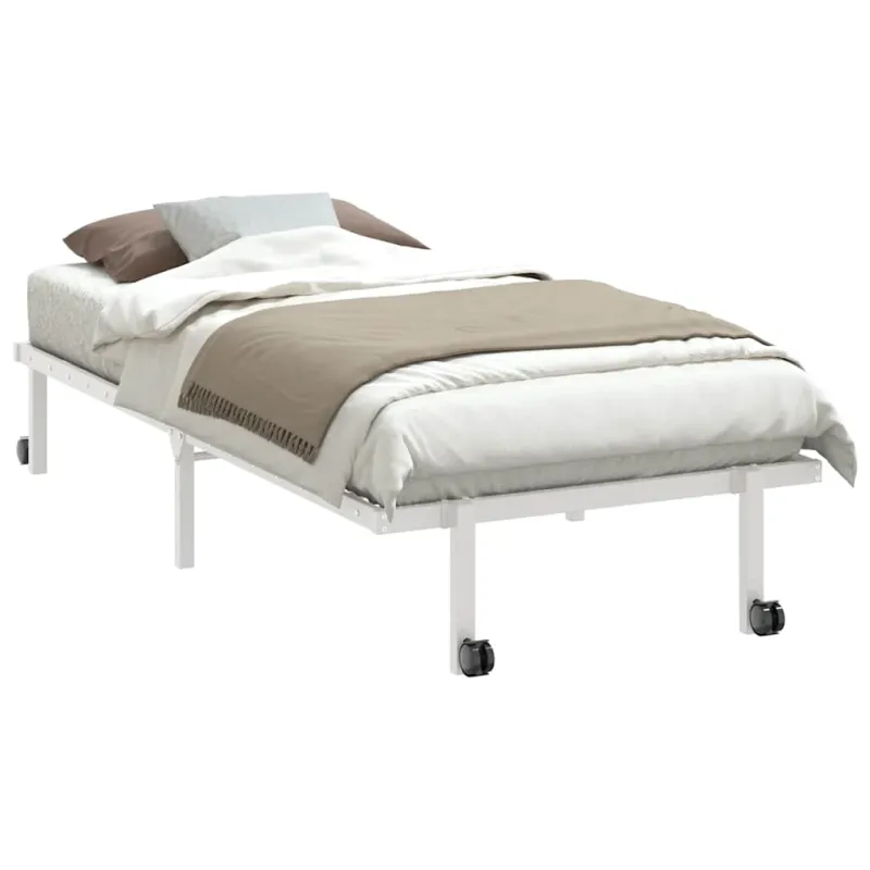 Lovos rėmas be čiužinio Sulankstomas baltas 90x190 cm Plieninis