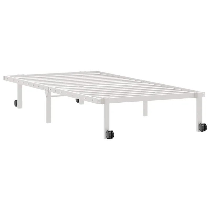 Lovos rėmas be čiužinio Sulankstomas baltas 90x190 cm Plieninis