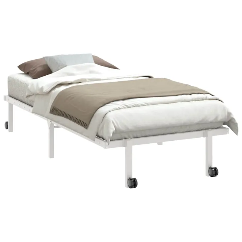 lovos rėmas be čiužinio Sulankstomas baltas 90x200 cm plienas