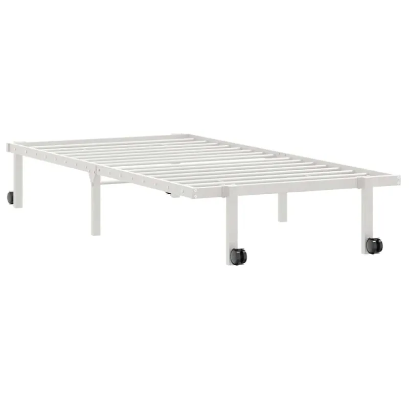 lovos rėmas be čiužinio Sulankstomas baltas 90x200 cm plienas