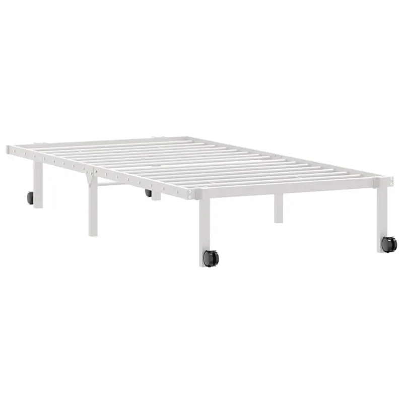lovos rėmas be čiužinio Sulankstomas baltas 90x200 cm plienas
