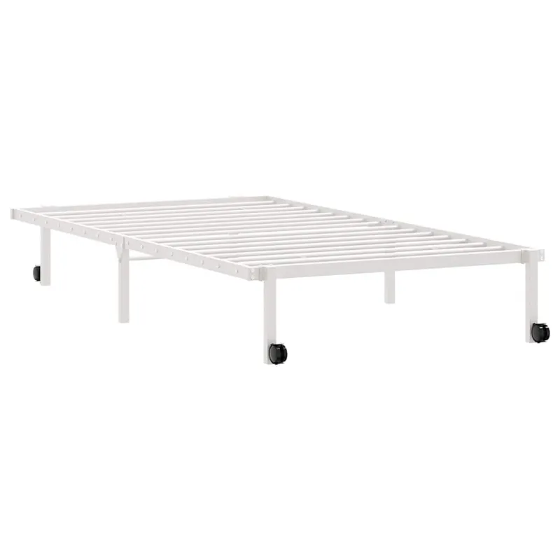 Lovos rėmas be čiužinio Sulankstomas baltas 100x190 cm Plienas